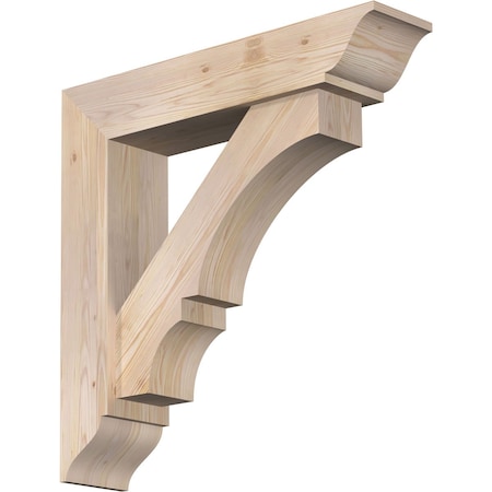 Ekena Millwork Balboa Traditional Smooth Bracket w/ Offset Brace, Douglas Fir, 7 1/2"W x 34"D x 34"H BKT0806X34X34BOA01SDF